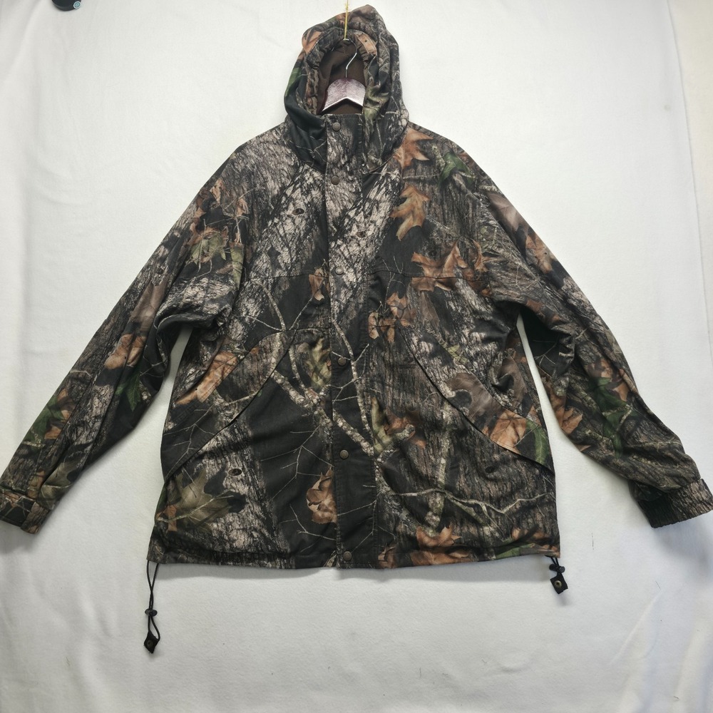 Cabelas Dry-Plus Men's Mossy Oak Break-Up Camo Hunting Jacket Hooded Size 2XLT
